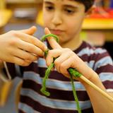 Pasadena Waldorf School Photo #9 - Waldorf students learn to knit, which supports brain development for reading and math.
