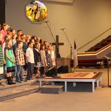 Redwood Christian Elementary School Photo #9 - Royal Choir, a co-curricular elective, performs at a Redwood Christian Elementary School chapel.