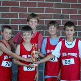 St. Mark Lutheran School Photo - This is the younger boys team celebrating after a great race.