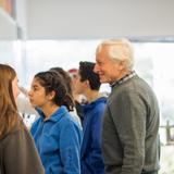 The Kehillah School Photo #10 - Working on geometry problems at the whiteboards with Mr. Schloss