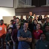 University School Of The Lowcountry Photo #4 - Author Brendan Reichs and our friends from Meeting Street Academy.