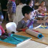 The Childrens Place Montessori Photo - Developing concentration, coordination and confidence with our Montessori Practical Life activities.