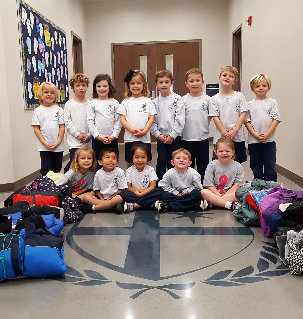 St. John Neumann Academy Photo - Kindergarten Service Project - Coats for Kids