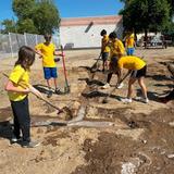 Atonement Lutheran Photo #14 - Middle School History class. Digging our own canals.