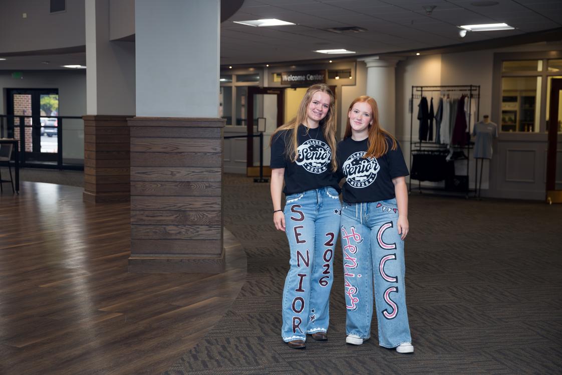 Concord Christian School Photo #1 - These Seniors are happy to be back on their last first day of school.
