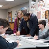 Concord Christian School Photo #23 - Mr. McBath teaching students in an Art class.