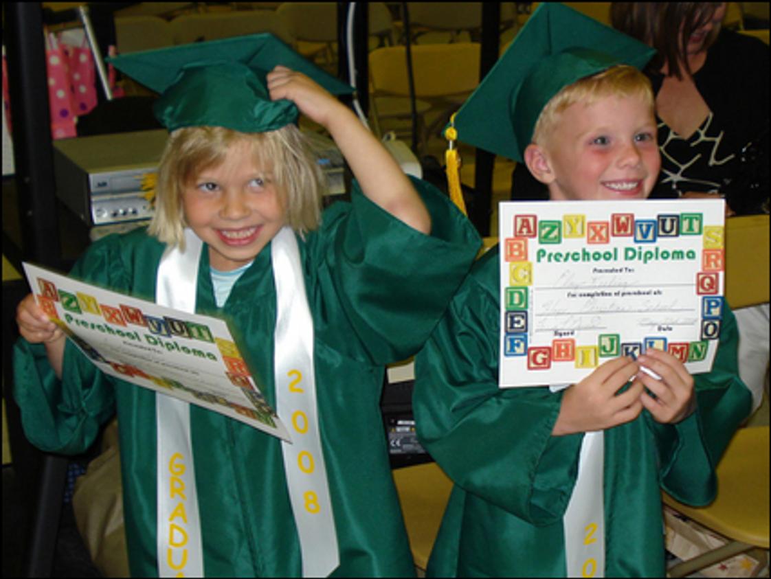 Hope Christian Schools Inc Photo - Hope Christian Pre-K students celebrating their graduation to Kindergarten!