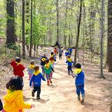 Franklin Montessori School Photo - Friends enjoying the woods