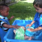 East Carol Stream KinderCare Photo #2 - Learning independence. "Rub a dub dub, washing babies in a tub."