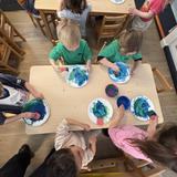 Apple Orchard School Photo #27 - At Apple Orchard School in Brookline, learners experiment mixing paint colors