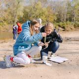 St. George's Independent School Photo #5 - At the river's edge, 6th graders analyzed water from using a set of parameters to measure pH, dissolved oxygen, water temperature, and turbidity. They then compared results with regular tap water from the Memphis Aquifer. What better way to enrich student learning about the importance of the wetlands and the Wolf River than to conduct "real world" onsite field experiments?