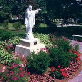 Academy Of The Sacred Heart Photo - A memorial garden on the grounds of the Academy of the Sacred Heart