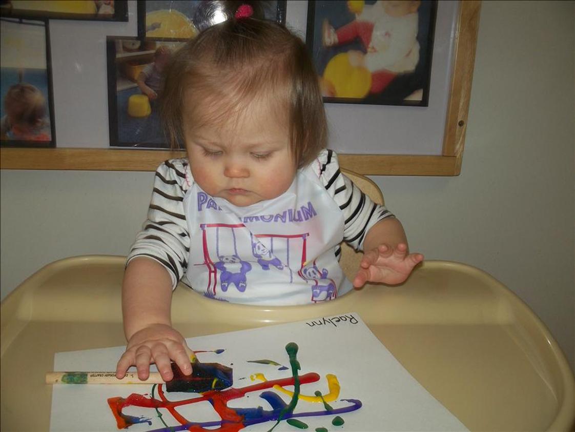 Hudson Darrow Road KinderCare Photo #1 - One of our infants painting.