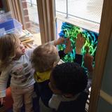 Fishers Roberts Dr. KinderCare Photo #6 - Creative arts are a great way for children to express themselves and explore different feelings and ideas. Our preschool teachers take time every day to have the children paint, move and sing!