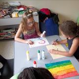 Wise Road/Schaumburg KinderCare Photo #9 - Having fun doing art with my friend!!