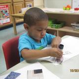 East Granby KinderCare Photo #4 - Designing his home with a blueprint