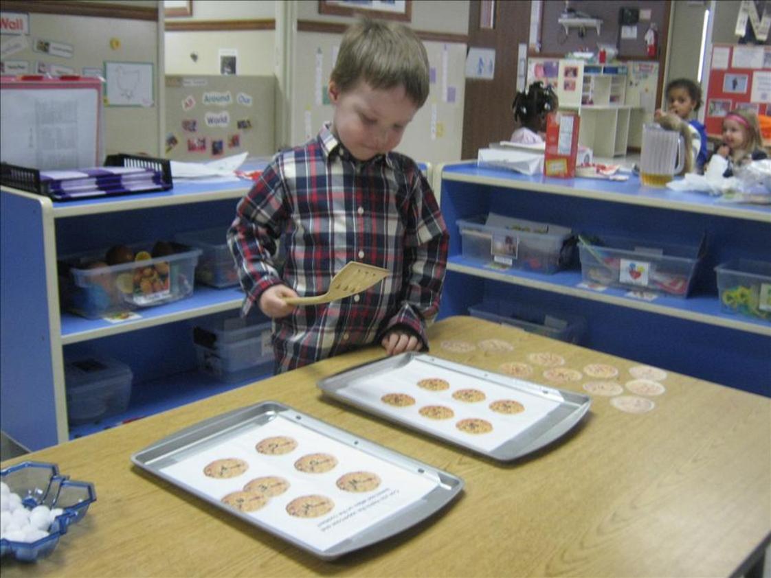 Newington KinderCare Photo - Play is the brainâ€™s favorite ways to learn and we sure make learning fun! Our Preschool classrooms were â€œbaking cookies!â€ These special cookies had uppercase and lowercase letters on top of them and the children were encouraged to match the uppercase letters with the lowercase letters! What a fun way to practice literacy skills!
