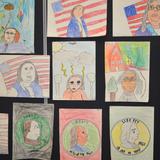 San Luis Obispo Classical Academy Photo #6 - Drawings by students of Benjamin Franklin in preparation of our visit by him!