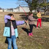 Christian Montessori Academy Photo #25 - During their study of Africa, Upper Elementary students learned the sport of archery in P.E.