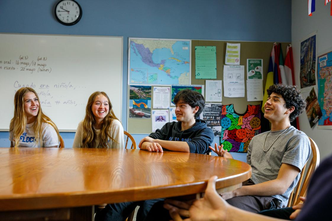 Pacific Ridge School Photo #1 - HARKNESS LEARNING: Students build critical communication skills and critical thinking through student-centered discussion-based learning.