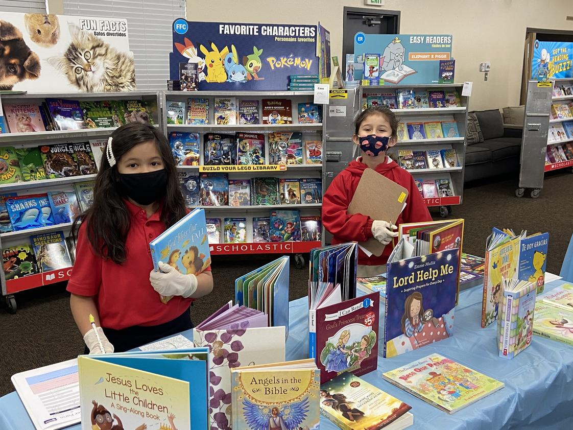 St. Irenaeus Parish School Photo #1 - Our School Book Fair in March 2021. A little different than the past, but a fun and safe experience for our students.