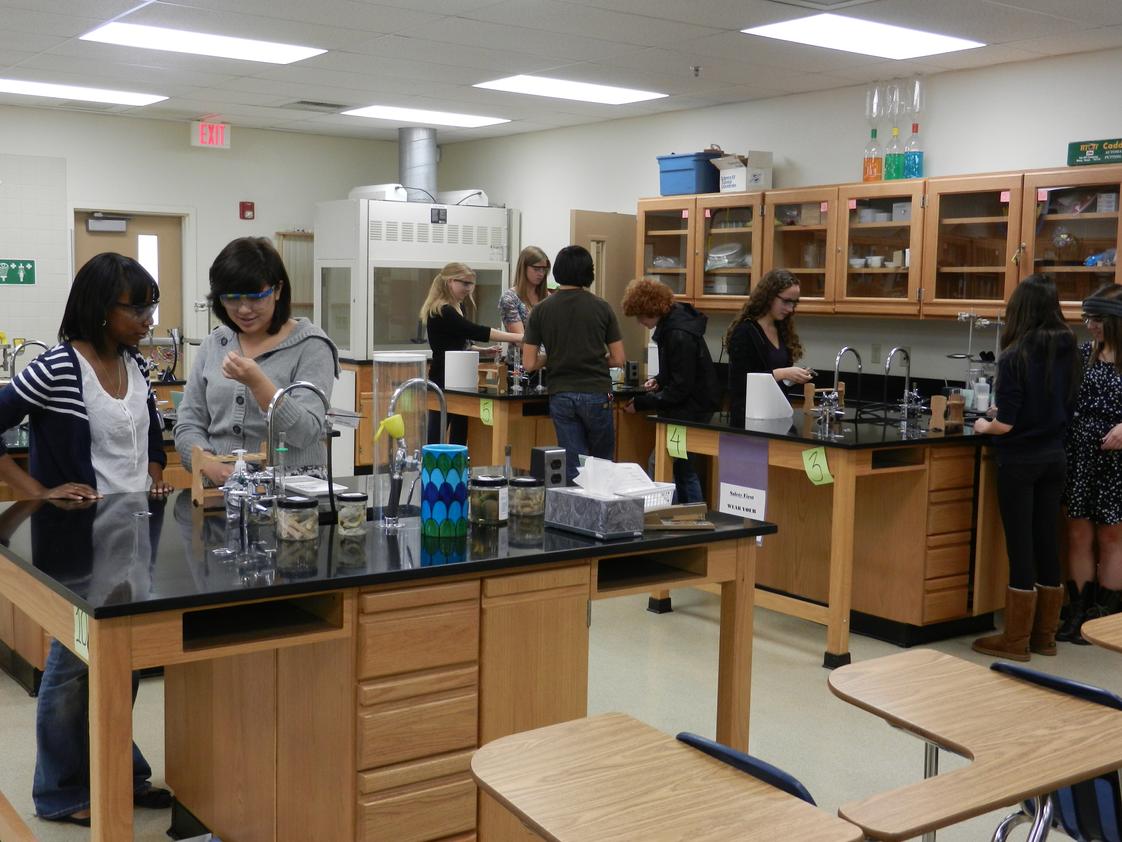 Woodcrest Christian School System Photo #1 - Of our many classrooms, we have a safety certified biology/chemistry lab with stations and tools that aid our students with hands on learning.