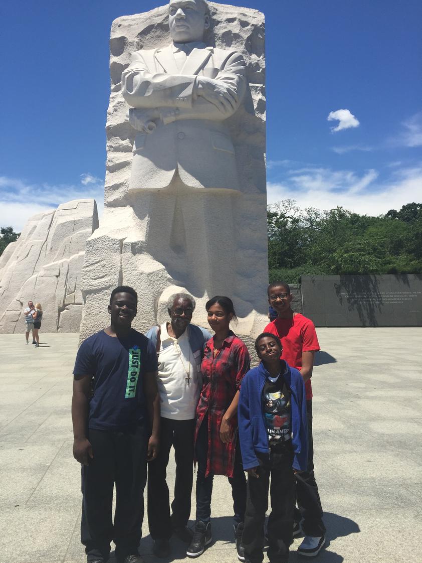Mt. Pleasant Christian Academy International Photo - Upperschool students travel to various states and countries. they are at the Dr. Martin Luther King Jr. monument in Washington DC.