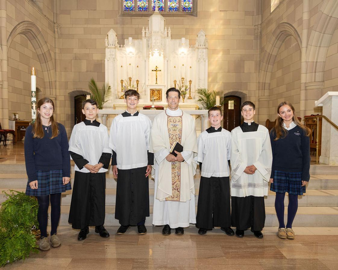 Regina Angelorum Academy Photo #1 - RAA 8th Graders Celebrating School Mass with Fr. Mike Schmitz