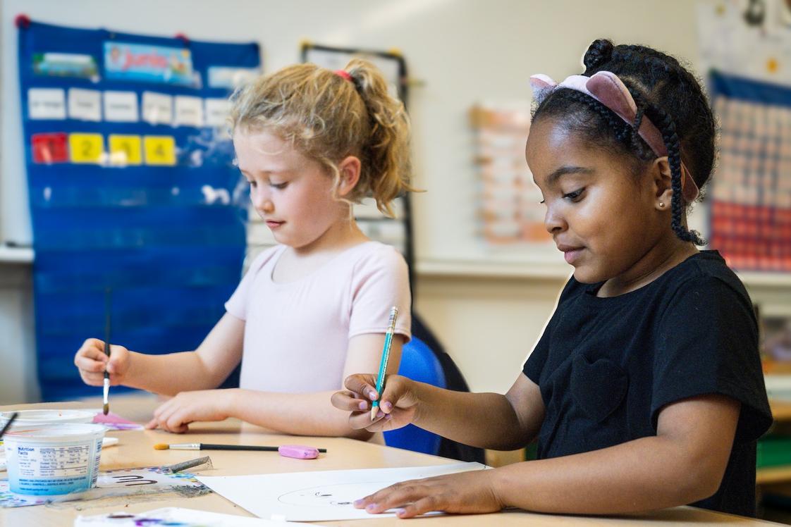 International School Of Brooklyn Photo - Kindergarten students begin to learn to write in cursive, which strengthens letter recognition and builds fine motor fluency.