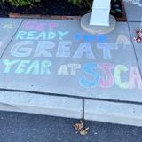 South Jersey Christian Academy Photo #8 - Chalk the Walk - fun messages to teachers, staff and students along the walkway for the first day of school!