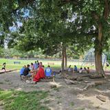 Trinity Lutheran Church & School Photo #18 - Our outdoor classroom is a space where students can immerse themselves in nature while enjoying time together. At Trinity Lutheran we recognize the importance of physical activity and active play to the total well-being of our students.