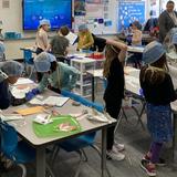 Trinity Lutheran Church & School Photo #8 - First graders learn about human anatomy during an engaging science activity. Our K-5 program utilizes a blend of teaching methods including textbooks, hands-on learning activities, and technology-based learning.