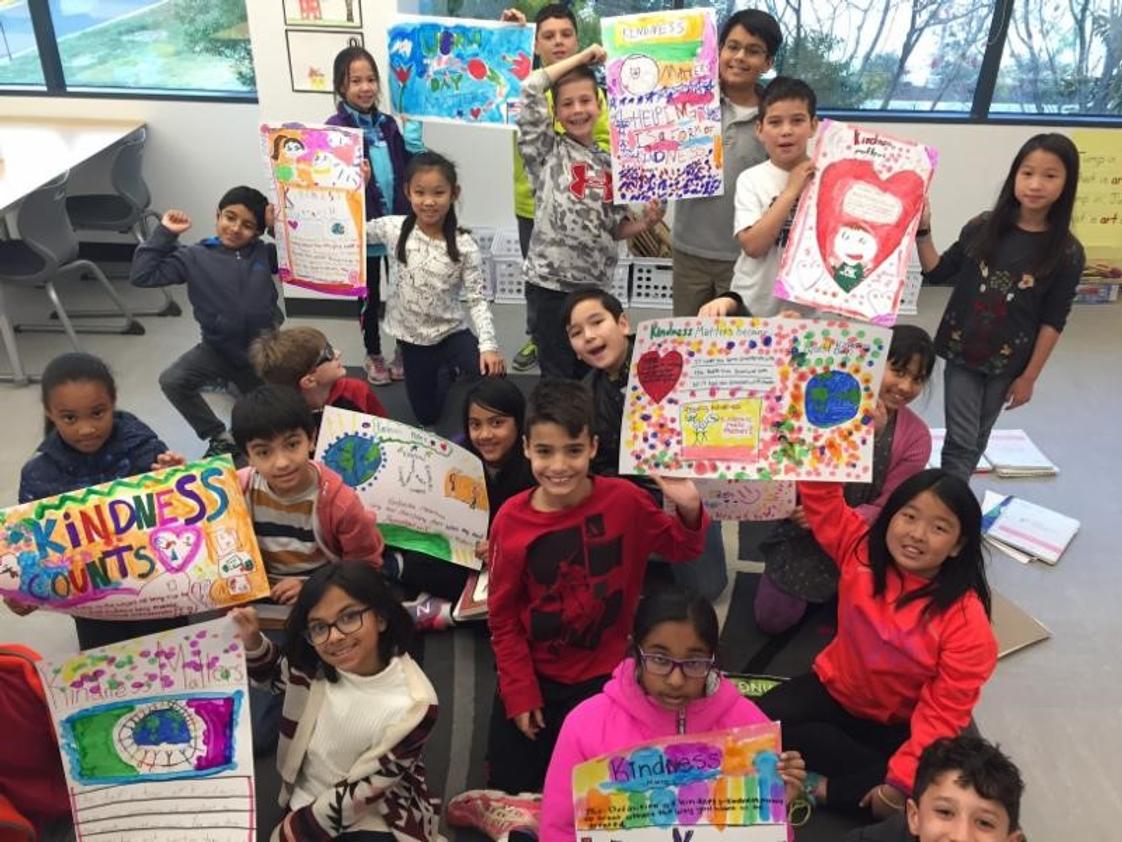 BASIS Independent McLean Photo - Fourth graders illustrate the importance of kindness.