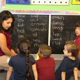 Adventist Academy Of Santa Fe Photo - Lower Grade Teacher, Miss Elisa Hernandez, having calendar time with the Kindergarten class.