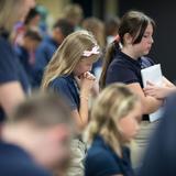 Rocky Mountain Christian Academy Photo - Rocky Mountain Christian Academy has a weekly chapel where students, faculty, and families come together to worship and hear a brief message from a member of our community.