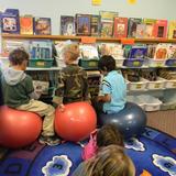 The Mcclelland School Photo - The McClelland School has active seating in Kindergarten-2nd grade. We have stability disk in chairs at the student's desks and stability balls in the reading areas. This helps to stimulate blood flow, encourage active learning and develop core muscles.