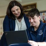 Immaculate High School Photo #4 - Teacher and student