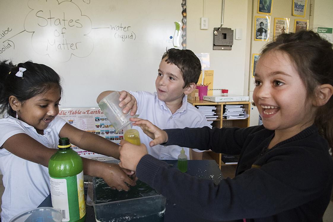 King School Photo #1 - Grade 1 students participating in STEM activities.