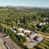 Bellevue Christian School – Three Points Elementary Campus Photo #3 - Aerial view of Three Point Elementary School, the city of Bellevue behind
