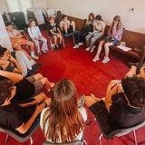 Acton Academy San Diego East Photo #2 - We participate in socratic discussions every morning led by a guide who asks a thought provoking question. To help our learners foster critical thinking, independent learning, and problem solving skills dialogue that challenges assumptions, explores consequences as they discover potential solutions is greatly encouraged.