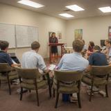 Trinitas Christian School Photo #4 - Classroom instruction for upper school Trinitas students occurs in small-groups settings with stimulating interaction with both faculty members and fellow classmates rooted in the Socratic Method.