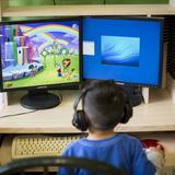 St. Constance School Photo #5 - Preschool student enjoying ABC Mouse, one of the best online tools for learning for grades Preschool through Kindergarten.