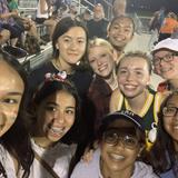 The High School Of Saint Thomas More Photo #8 - Students smile for a selfie at a STM football game in fall 2021.