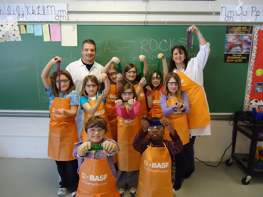 Community Christian School Photo #1 - Showing off the slime we made with the help BASF.