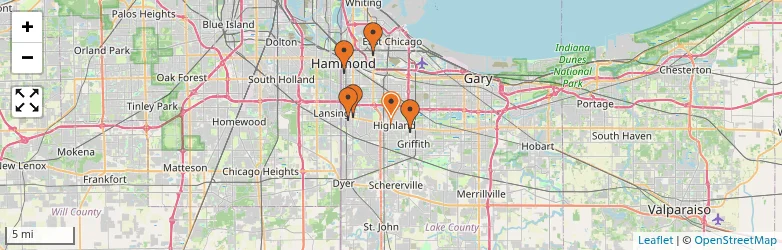 Related schools map
