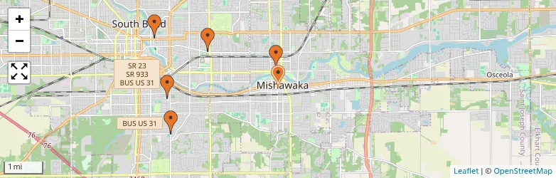 Related schools map