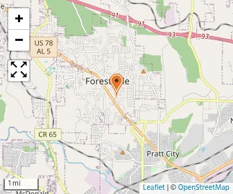 Map of Forestdale Baptist