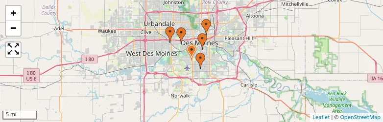 Related schools map