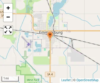 Map of Emmetsburg Catholic School