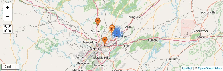 Related schools map